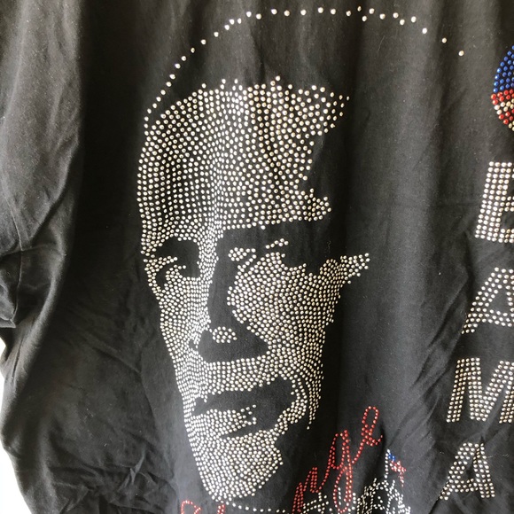 Barack Obama Beaded Tee XXL Cotton WOW! White Hous - Picture 5 of 6